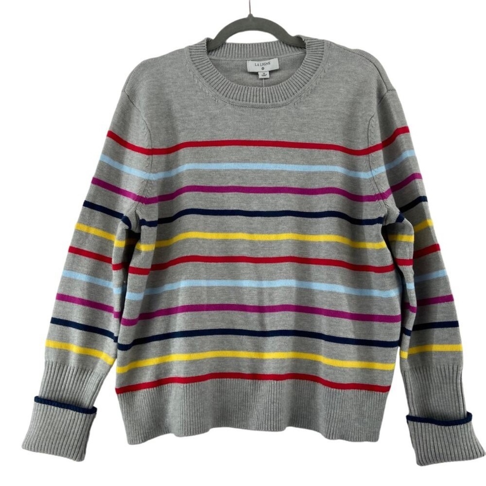 NWT⛱️🔥LA LIGNE - Gray Stripe Sweater - 1X